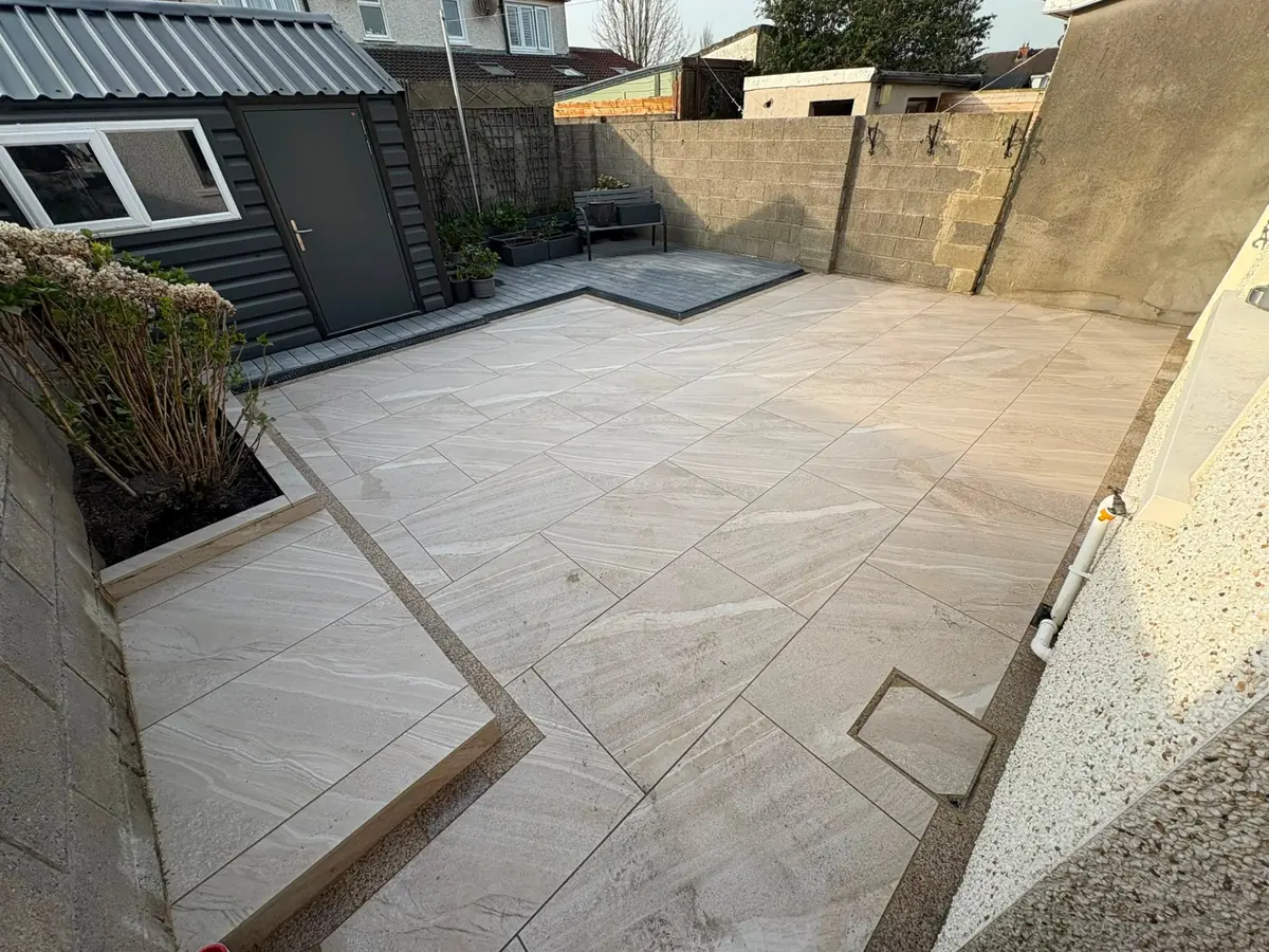 Italian porcelain patio paving in Drumcondra, Dublin 9